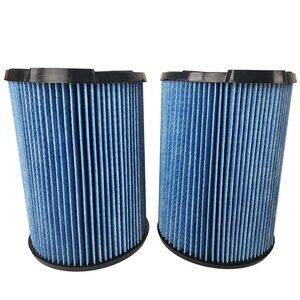 Ridgid 2 Pack Genuine Fine Dust Pleated Paper Wet Dry Vac Shop Vacuum Filters